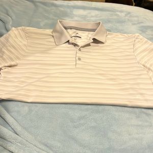 Men’s size small adidas golf shirt. Size medium white/grey stripes.